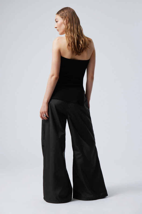 Weekday Leish Parachute Trousers Svart