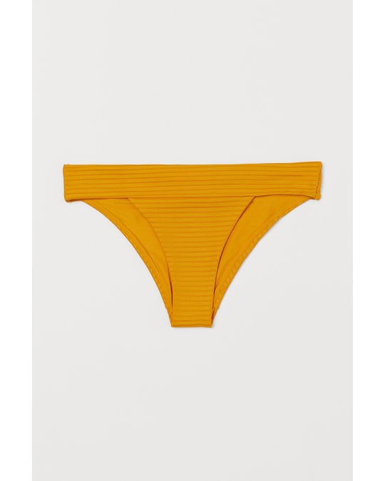 H&M Cheeky Bikini Bottoms Yellow/ribbed