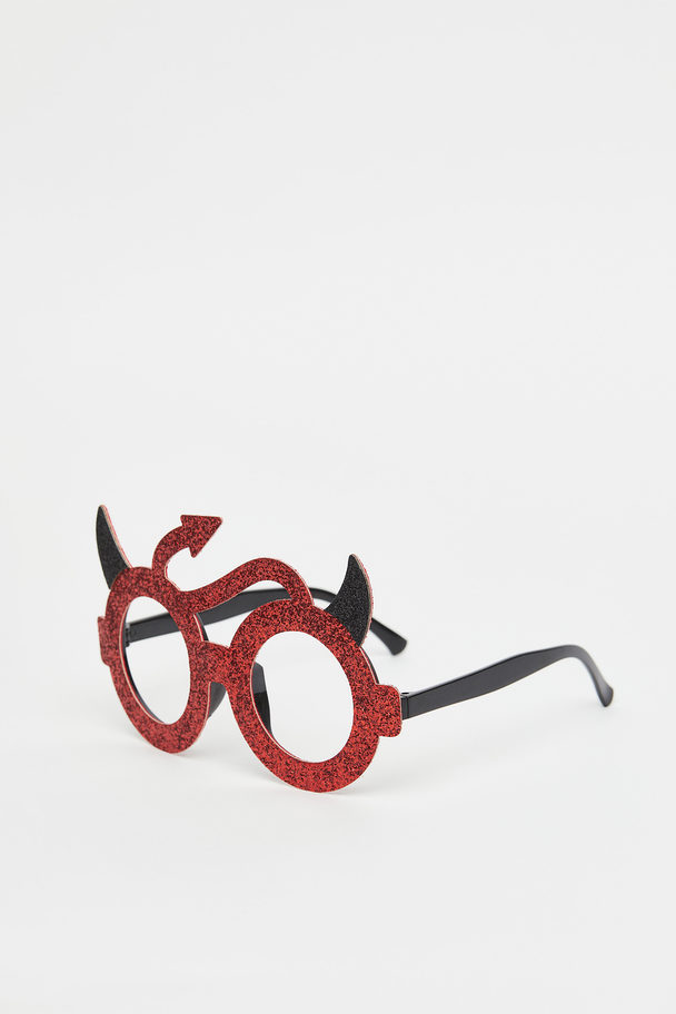H&M Glittery Party Glasses Red/devil