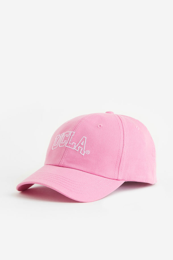 H&M Embroidered Cap Light Pink/ucla
