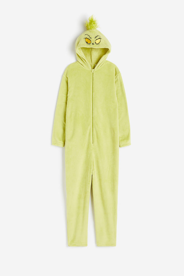 H&M Appliquéd All-in-one Suit Green/the Grinch