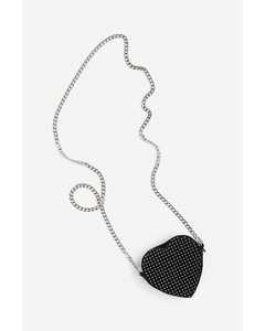 Heart-shaped Bag Black/studs