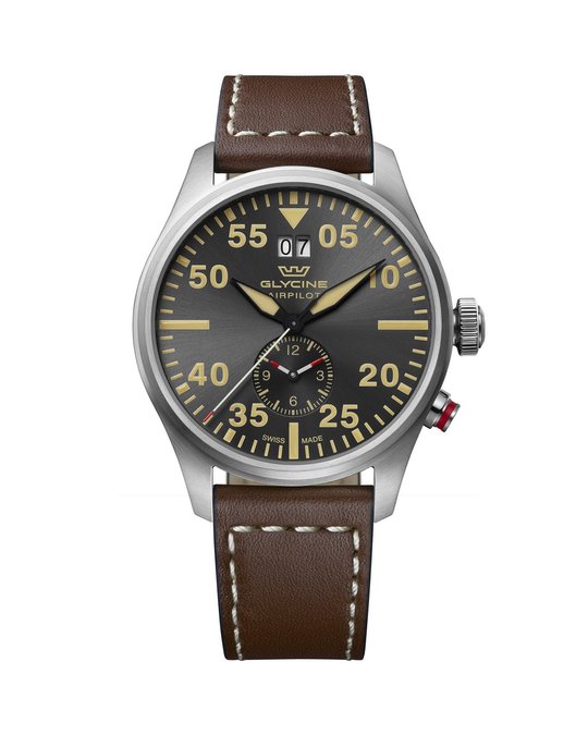Glycine Glycine Airpilot Dual Time Gl0367 Men's Quartz Watch - 44mm