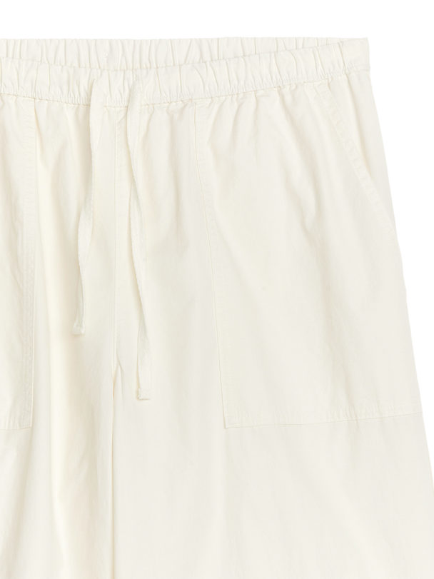 ARKET Washed Cotton Trousers Off White