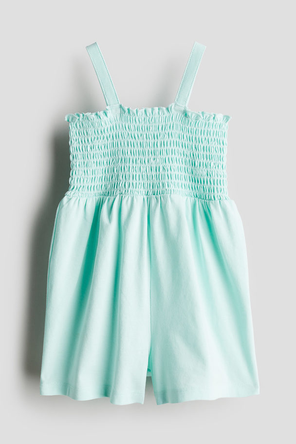 H&M Cotton Jersey Romper Suit Mint Green