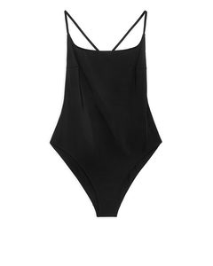 Cross-back Swimsuit Black
