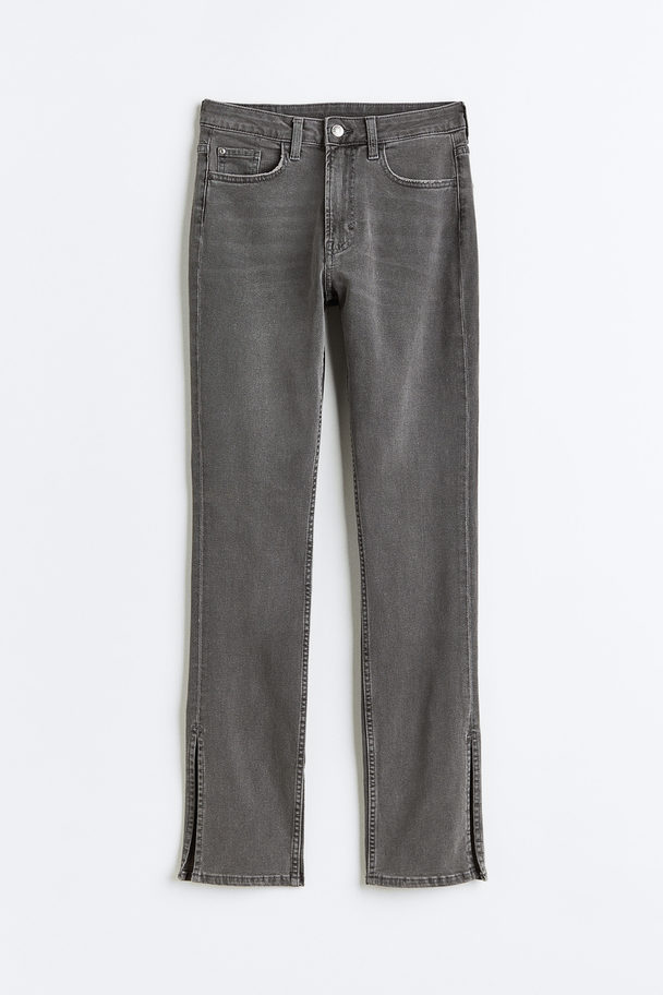 H&M Skinny High Jeans Mörkgrå