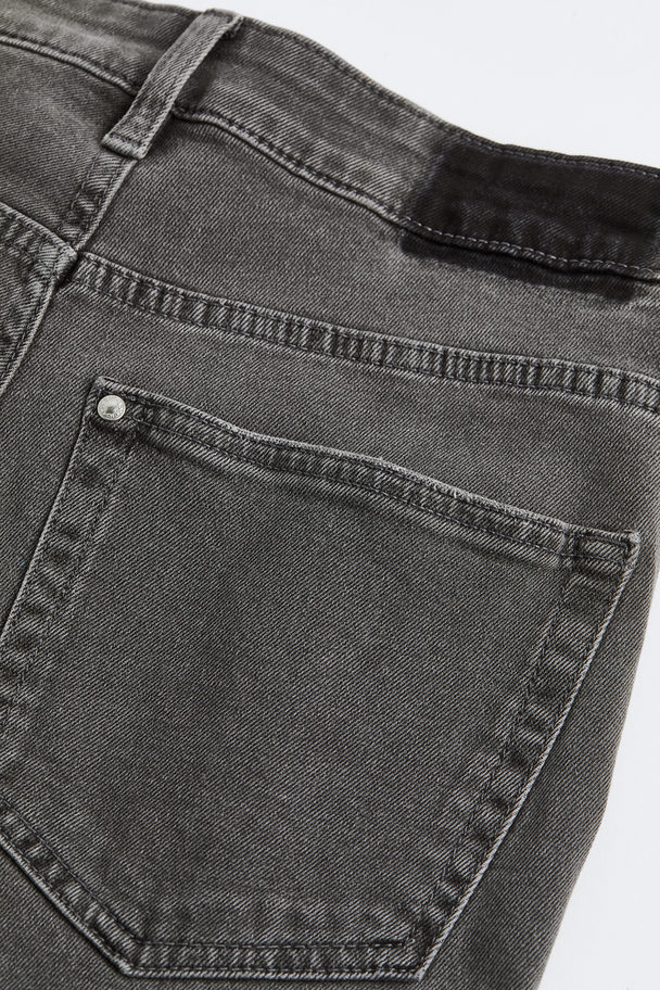H&M Skinny High Jeans Donkergrijs