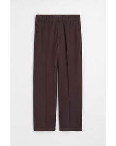 Relaxed Fit Trousers Dark Brown