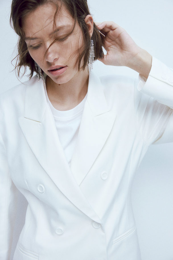 H&M Double-breasted Blazer White
