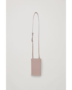 Leather Phone Pouch Beige