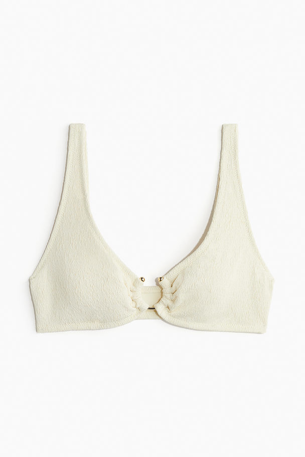 H&M Padded Bikini Top Pale Yellow