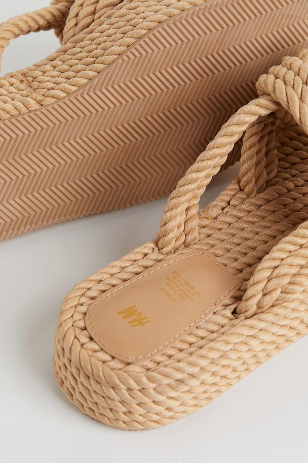 H&M Slip In-sandaler Beige