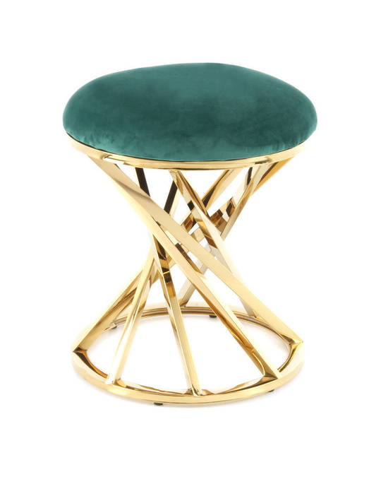 360Living Stool Wesley 325 Green / Gold