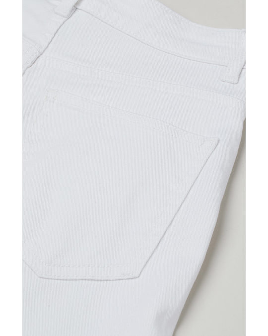 H&M Wide Twill Trousers White