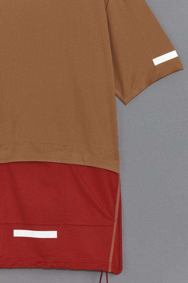H&M Drymove™ Cycling T-shirt Dark Beige/brick Red