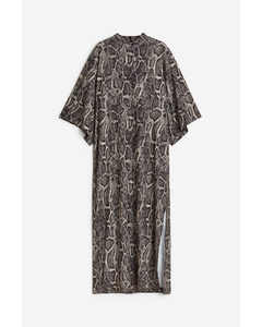 Jersey Dress Dark Grey/snakeskin-patterned