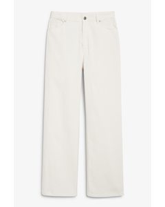 Yoko Corduroy Trousers High Waist Wide Leg Off-white Off-white