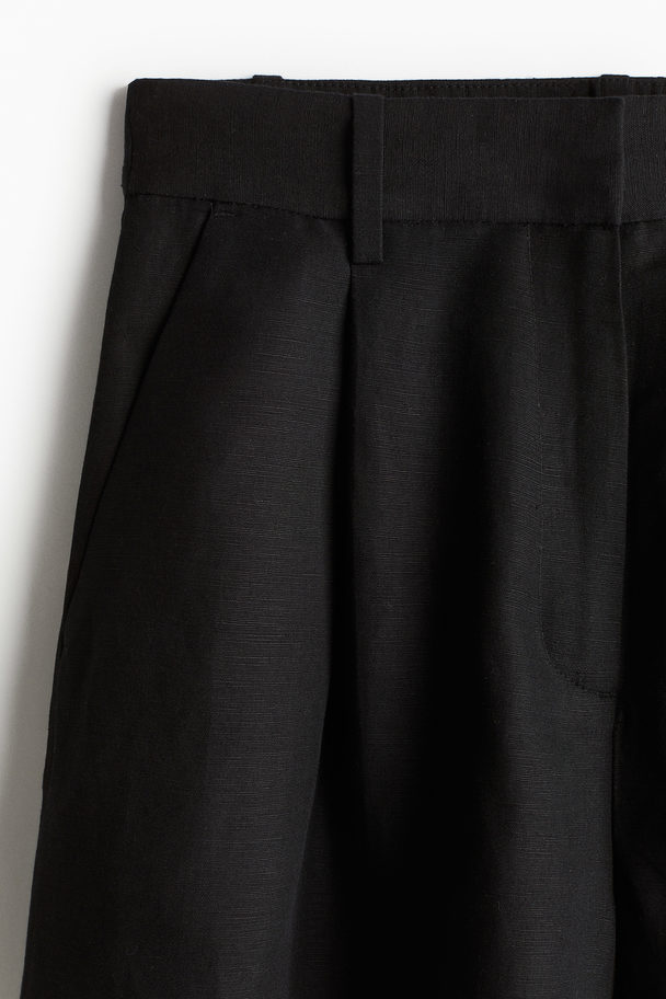 H&M Shorts aus Leinenmix Schwarz