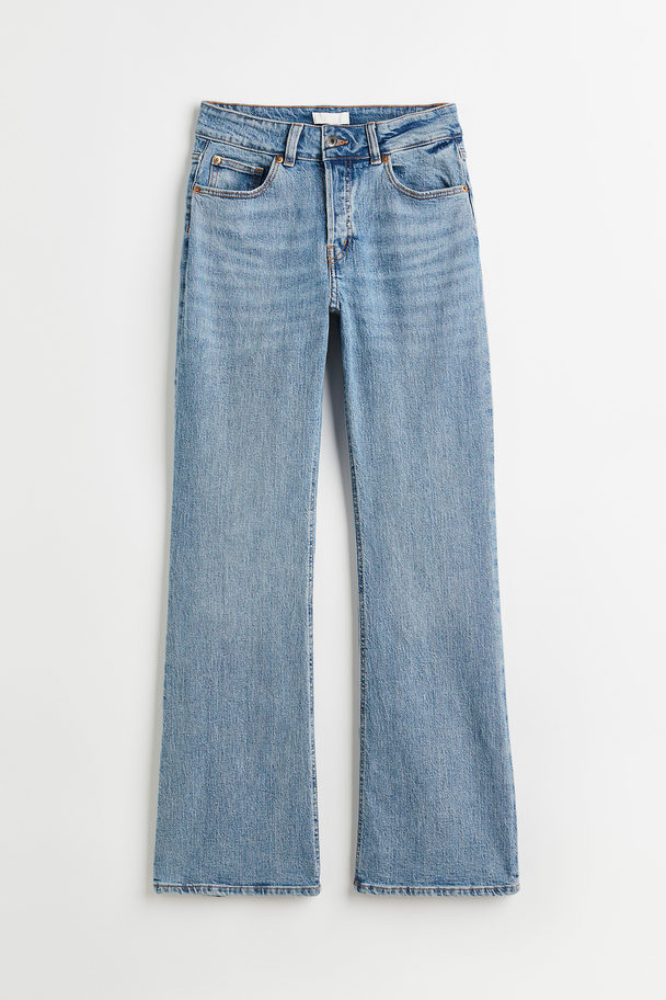 H&M Flare Low Jeans Hellblau