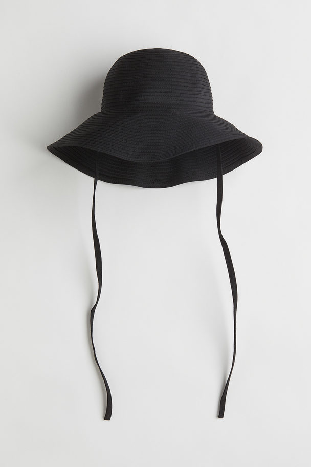 H&M Tie-detail Sun Hat Black