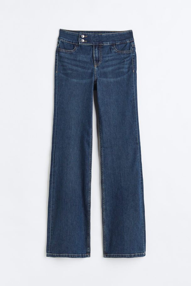 H&M Flared Low Jeans Dunkelblau