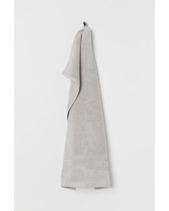 H&M HOME Cotton Hand Towel Light Grey