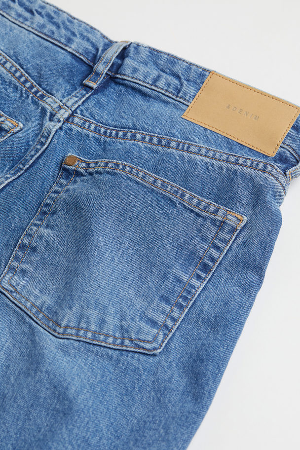 H&M 90's Straight Ultra High Jeans Denimblå