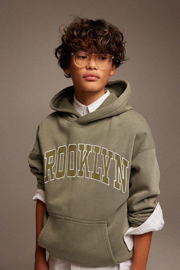 H&M Hoodie Khaki Green/brooklyn