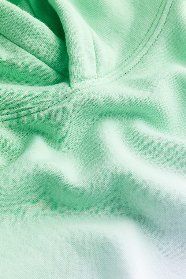 H&M Capuchonsweater Lichtgroen/blokkleuren