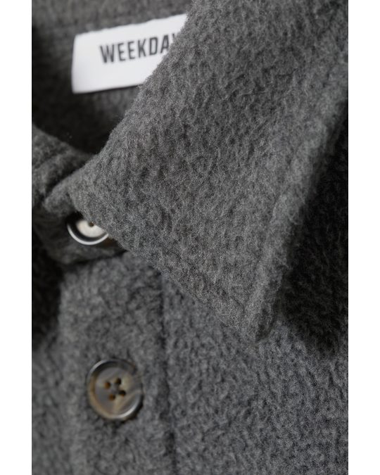 Weekday Work Fleece Overshirt Grey