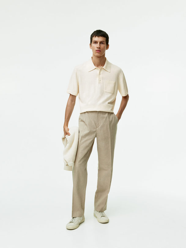 ARKET Short-sleeve Polo Shirt Off-white