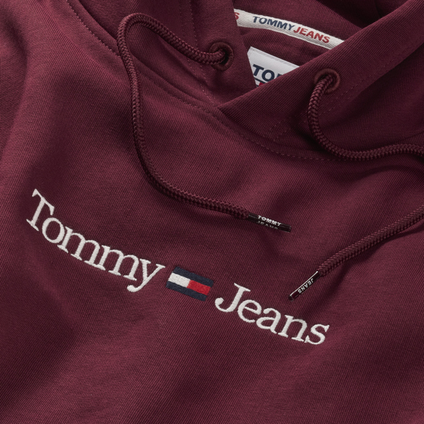 TOMMY JEANS Tommy Jeans Reg Linear Hoodie Röd