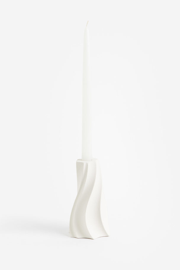 H&M HOME Stoneware Candlestick White