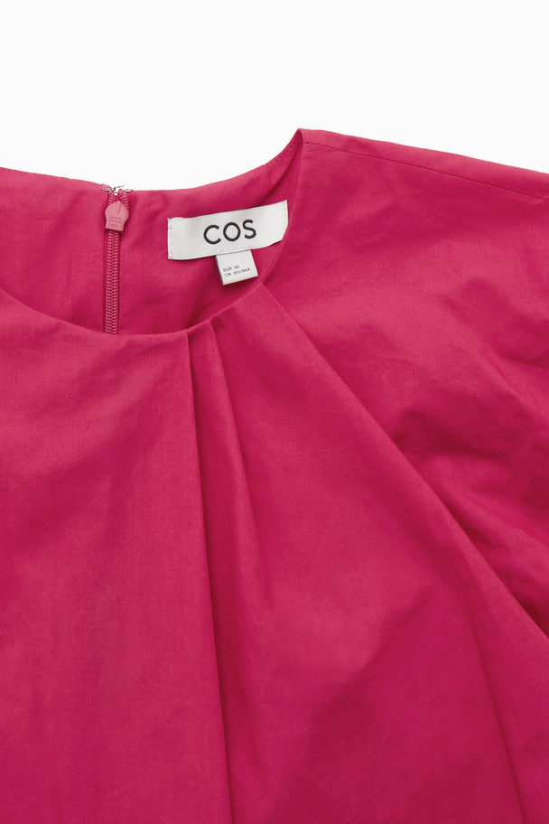 COS Gathered Draped Sleeveless Top Bright Pink