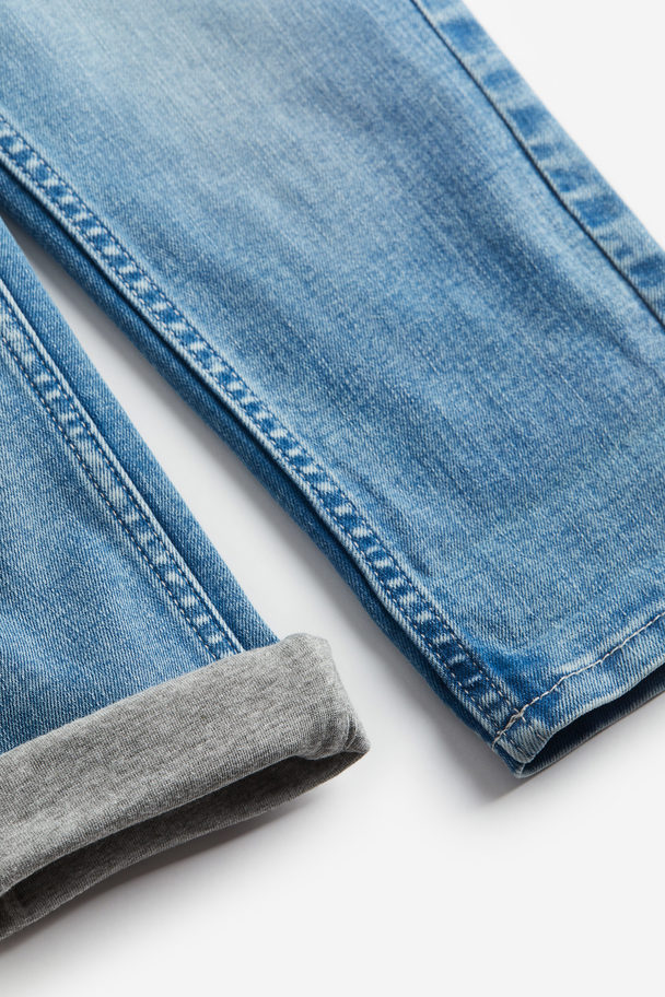 H&M Slim Fit Lined Jeans Light Denim Blue