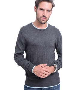 Bi-color Round Neck  Sweater