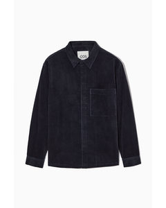 Utility-style Corduroy Overshirt Navy