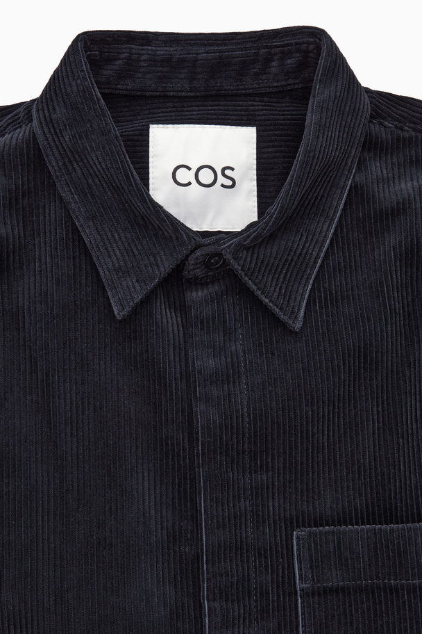 COS Utility-style Corduroy Overshirt Navy