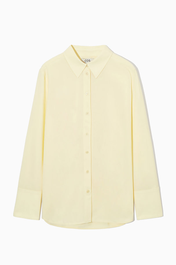 COS Oversized Wool Shirt Light Yellow