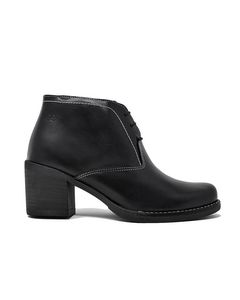 Marybeth Heeled Ankle Boot In Leather