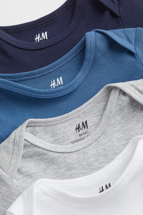 H&M 5-pack Bodysuits Dark Blue/blue