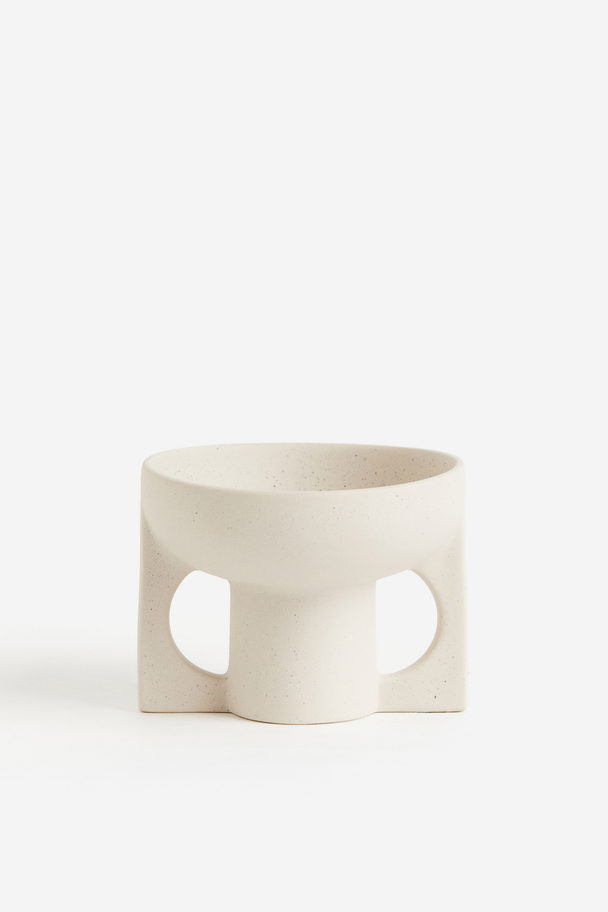 H&M HOME Stoneware Candle Holder White