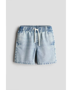 Denim Pull-on Short Licht Denimblauw