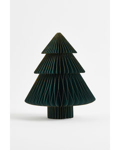 Juletræ Af Papir Mørkegrøn/guld