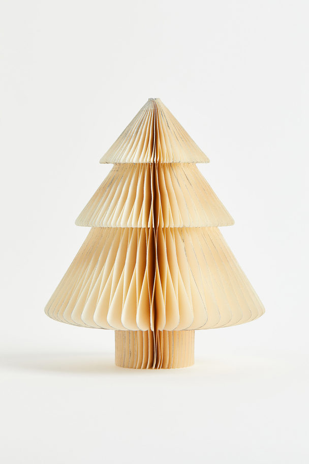 H&M HOME Weihnachtsbaum aus Papier Cremefarben/Silberfarben