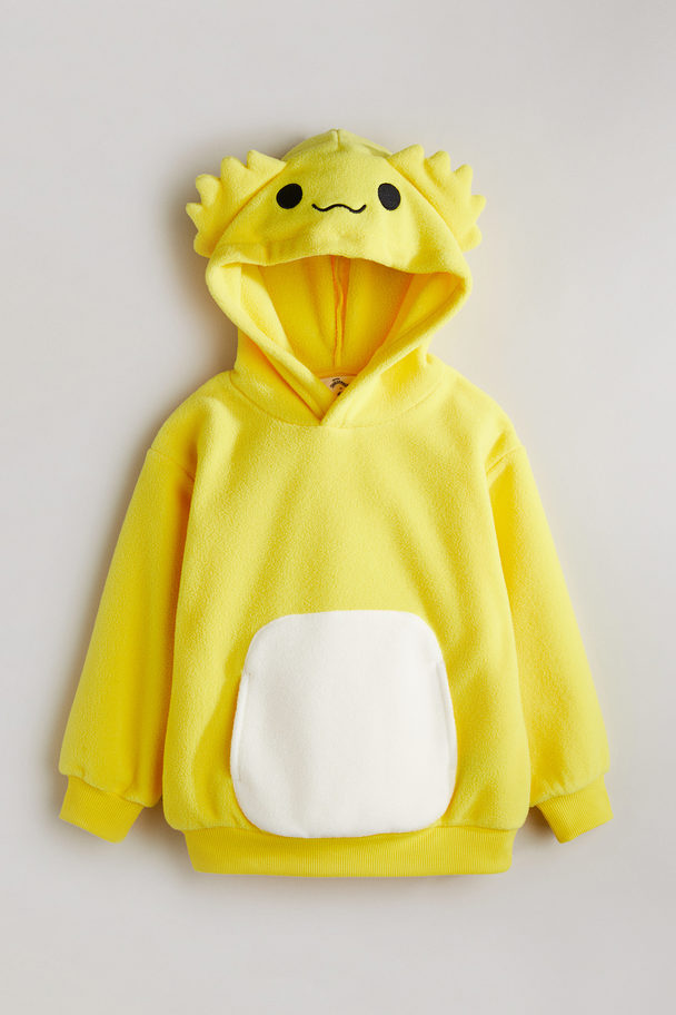 H&M Hoodie I Fleece Med Applikationer Gul/squishmallows