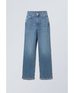 Rowe Curve Højtaljede Jeans Med Lige Ben Dyb Blå