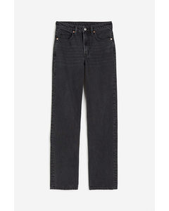 Straight High Jeans Schwarz