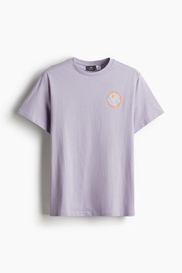 H&M Regular Fit T-shirt Purple/keith Haring